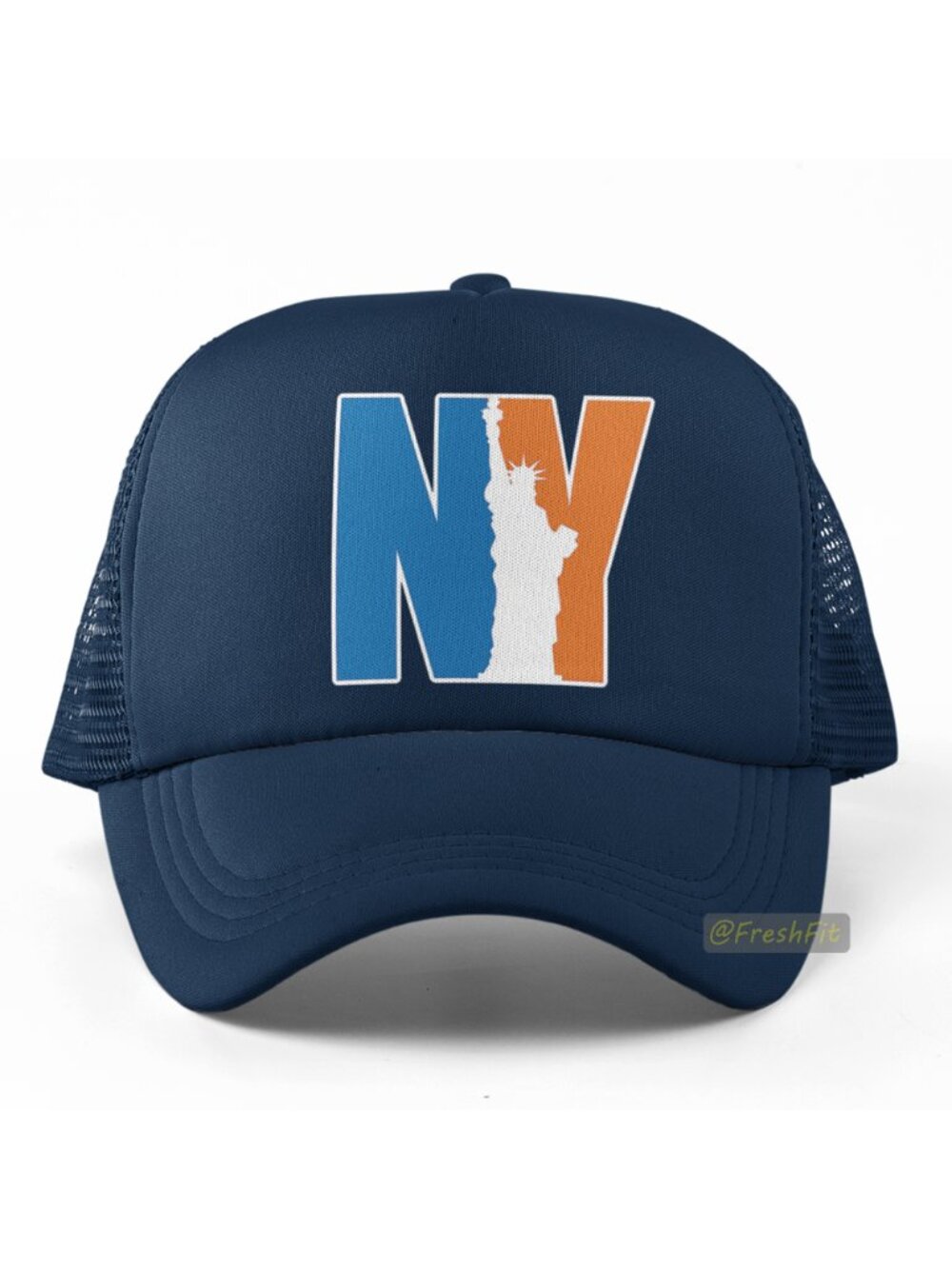 🆕NY Statue of Liberty Foam Trucker Hat Mesh Snapback Cap Navy